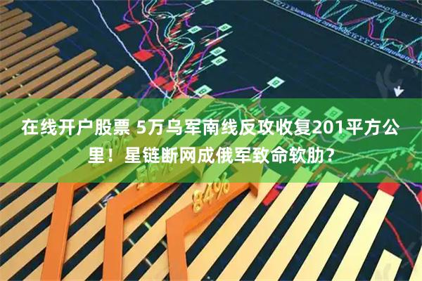 在线开户股票 5万乌军南线反攻收复201平方公里!星链断网成俄军致命软肋?